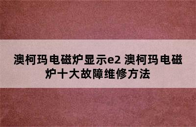 澳柯玛电磁炉显示e2 澳柯玛电磁炉十大故障维修方法